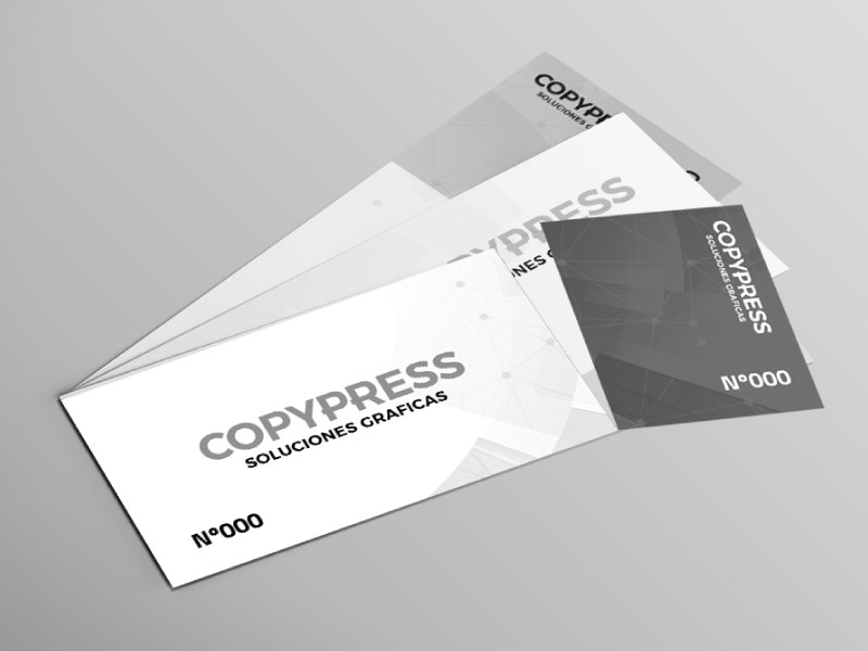 Entradas / Rifas impresas en Negro