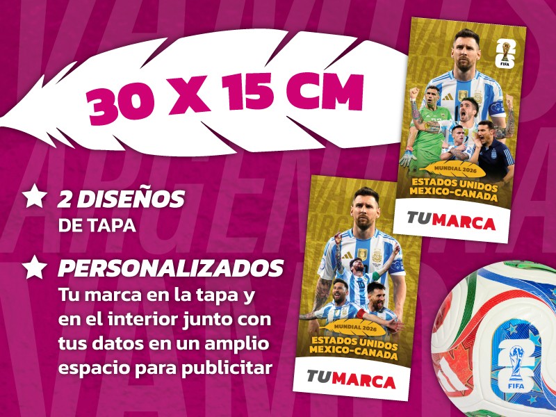 Fixtures Mundial 2026. medida 30 x 15 cm.