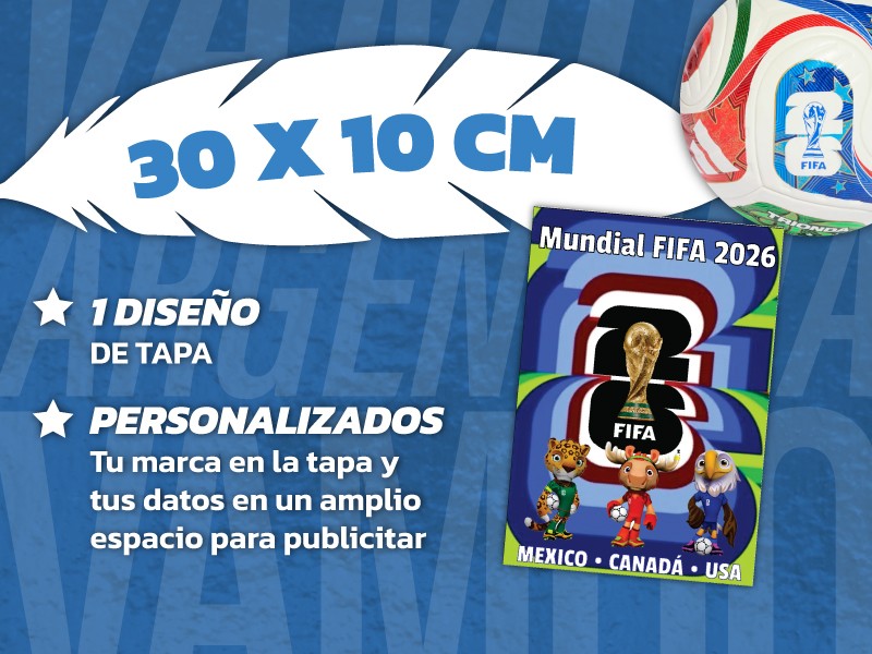 Fixtures Mundial 2026. medida 30 x 10 cm.